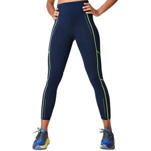 Sweaty Betty Zero Gravity Statement 7/8 Run Leggings Reflective Athletic Small